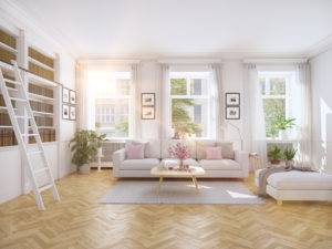 Un parquet à bâton rompu est moderne et élégant.