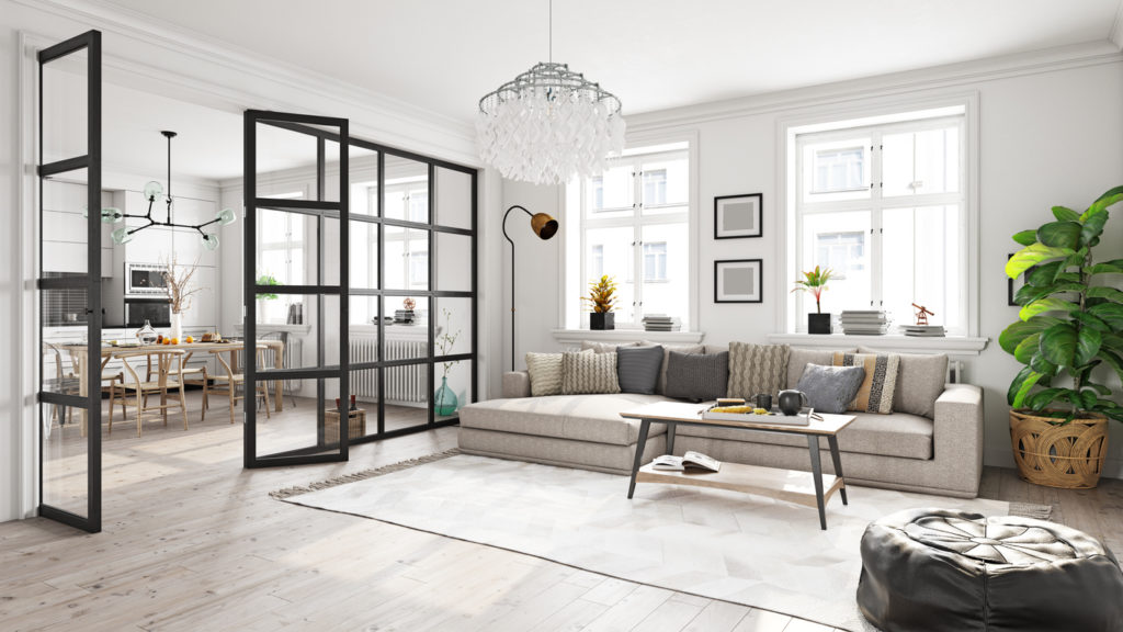 Les portes dites “atelier” combinent l’aluminium et les carreaux en verre pour offrir un style moderne ou industriel.